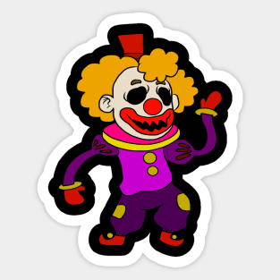 Halloween pictures on t-shirt for kids clown Sticker